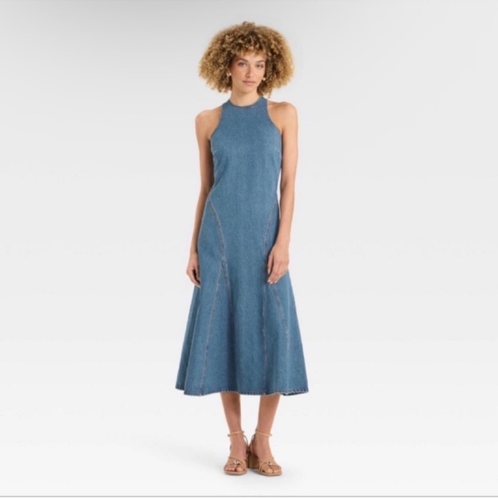 Future Collective racerback Denim Dress- size 4